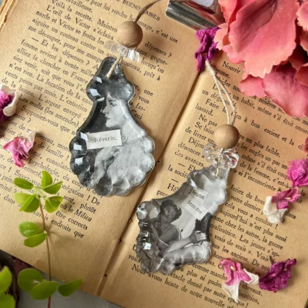 Duo de pampilles en cristal upcyclées • pour Elisabeth