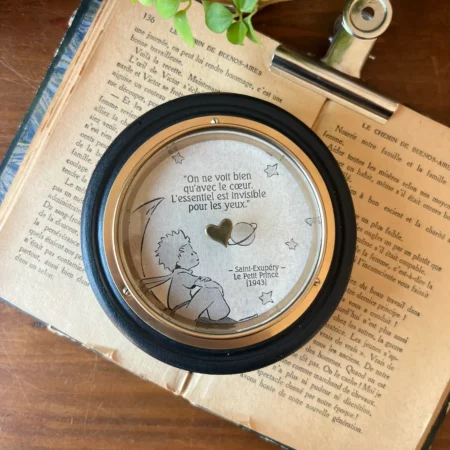 Ancien baromètre rond réinventé "Le Petit Prince"