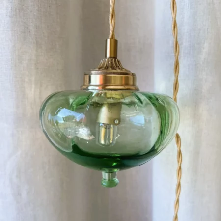 (création) Baladeuse en verre vert "cuve"