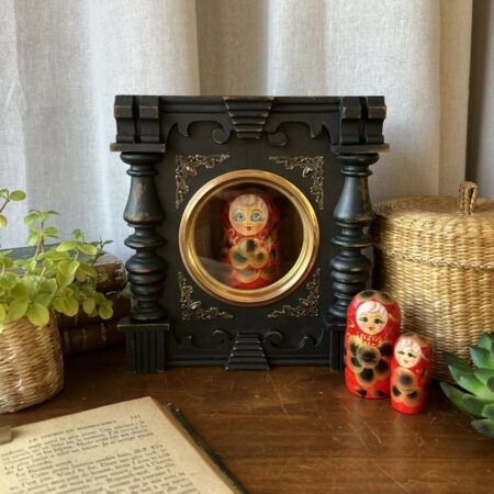 Petite vitrine ancienne en bois à poser