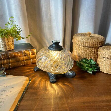 (Création unique) Lampe Tortue vintage upcyclée