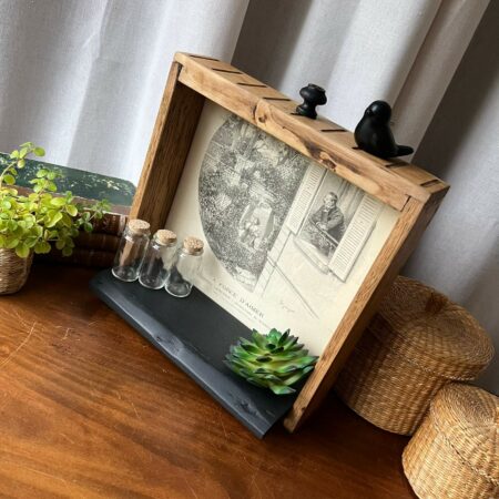 (création) Tiroir-étagère ancien upcyclé "À force d’aimer"