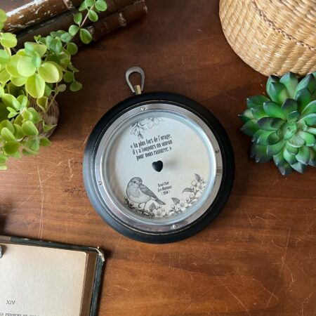 Baromètre ancien upcyclé "L’Orage & l’Oiseau"