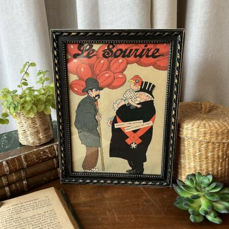 Cadre ancien "Les Ballons rouges" - Le Sourire, 1909