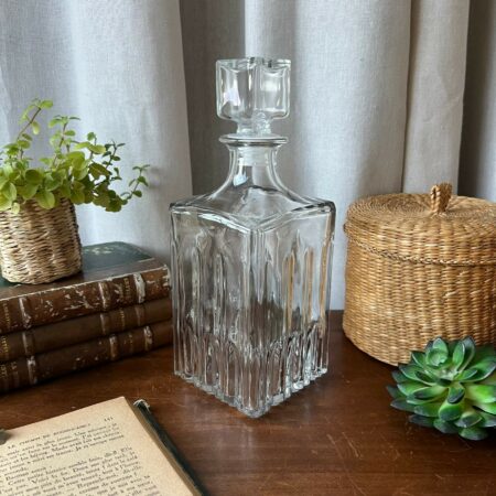 Carafe à whisky vintage en verre - fabrication italienne